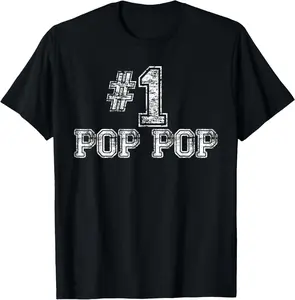 #1 PopPop T Shirt - Number One Pop Pop Father's Day Gift Tee T-Shirt