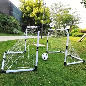 Portable Foldable Football Goal Set, Indoor Outdoor Soccer Net, Detachable Kids Training Equipment, Boy Girl Birthday Gift, PP Material, Blue