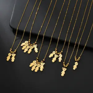 FF0051 New Store Opening|   Free Shipping|Custom Family Kids Necklace| Personalized Boy/Girl Charms Pendant|Perfect for Mother’s Day, Father’s Day, or baby showers-each necklace is a unique tribute to a growing family.