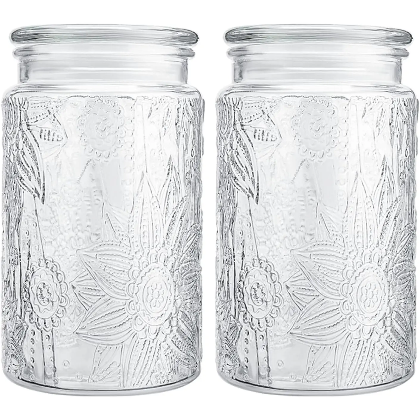 32oz Wide Mouth Mason Jars, 2-Pack Glass Jars With Lids, Pickle Canning Jars For Candy, Sugar, Coffee, , , Cookie, Dishwasher Safe
