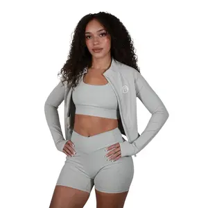 VibeZip Casual Zip-Up Jacket with Thumb Holes & Front Pockets Soft Breathable Fabric for Active Days