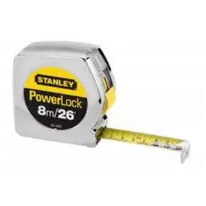 Stanley PO33-428 Wrench Luke Taper Rule Yellow Metric 7.5M & 2