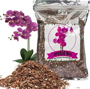 Orchid Potting Mix Orchid Bark Mix Pine Bark and Perlite Good Drainage and Water Retention 1 Quart