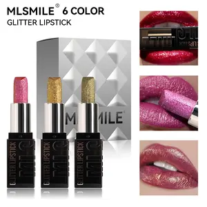 Glittery Diamond Lipstick Set - Metallic Colors, Non-Sticky, Waterproof, Glossy Lip Cosmetic, Gloss