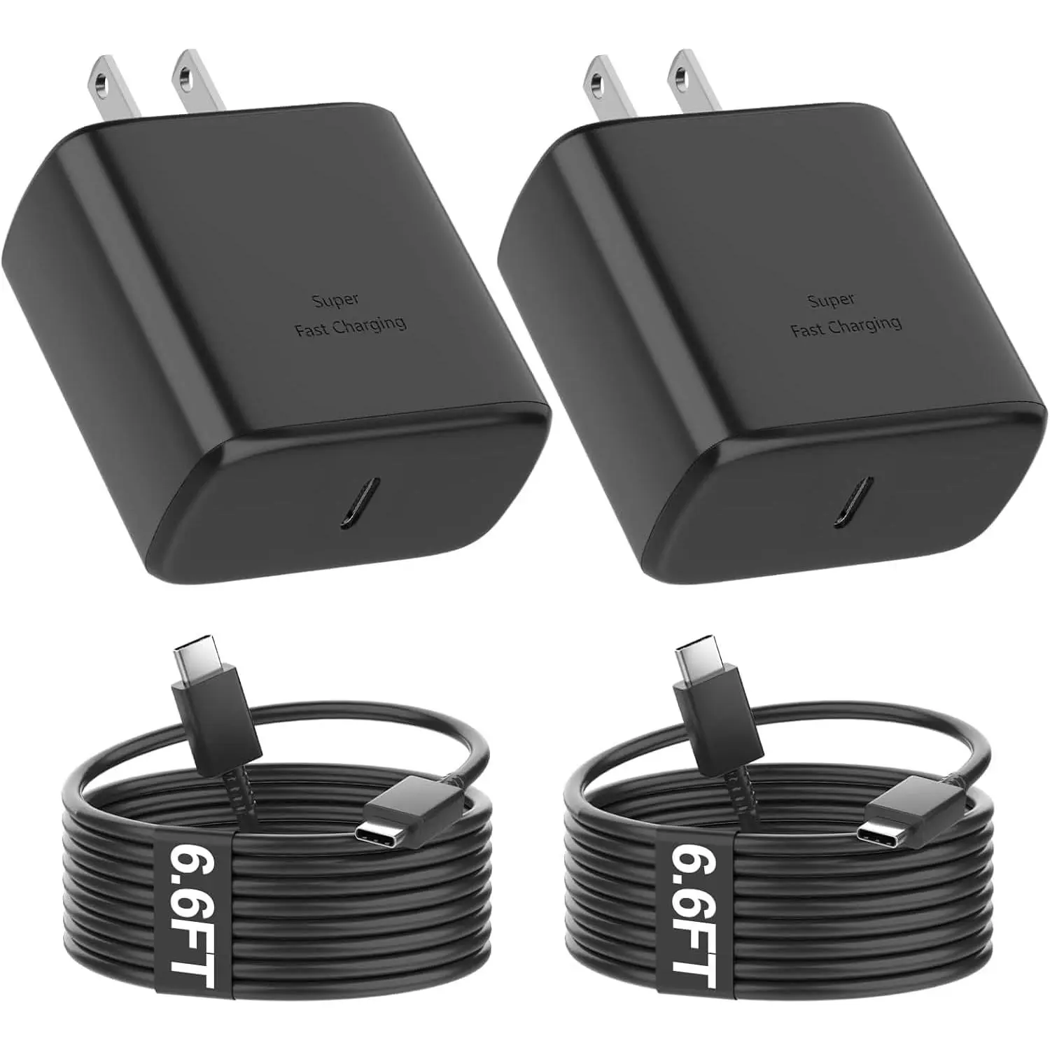 for  45W Super Fast Charger,USB C Android Phone Charger Fast  Block &6.6FT USBC to USBC  2Pack for  Galaxy S25 Ultra/S25+/S24 Ultra/S24+/S23 S22, Android Phone Charger Cord