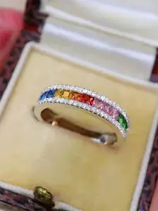 1 PC Fashion Cubic Zirconia Ring For Women For Valentine's Day Gift Wedding Anniversary Party Jewelry