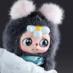 QIQI-auv Emotional energy 400% series Mystery Boxes Bag Pendant Bunny Plush Dolls Soft Collectibles （Hidden Style 1/18）