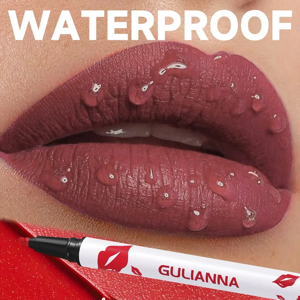 Multifunctional Gradient Lip Liner Marker, Waterproof & Long-Lasting, Sponge Tip Matte Lipstick Pen, Matte Lip Pencil, Smudge-Resistant Cup-Proof Formula, Lip Liner Makeup, Lip Essentials, Lipliner
