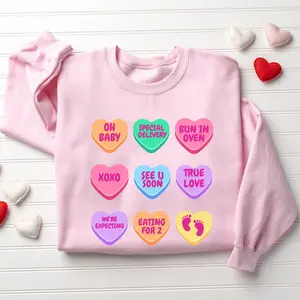 Pregnancy Announcement Gift Valentine baby Reveal Valentine's Day Pregnancy Shirt Gift for new Mom Maternity Valentines Shirt pregnant shirt