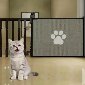 Pet Dog Mesh Fence, Foldable Breathable Mesh Barrier for Stairs, Dog Barrier, Child Safety Gate, Pet Playpen, No-Hole Pet Isolation Mesh, Foldable Stair Gate, Dog Fence, Portable Mesh Door for Doorways.