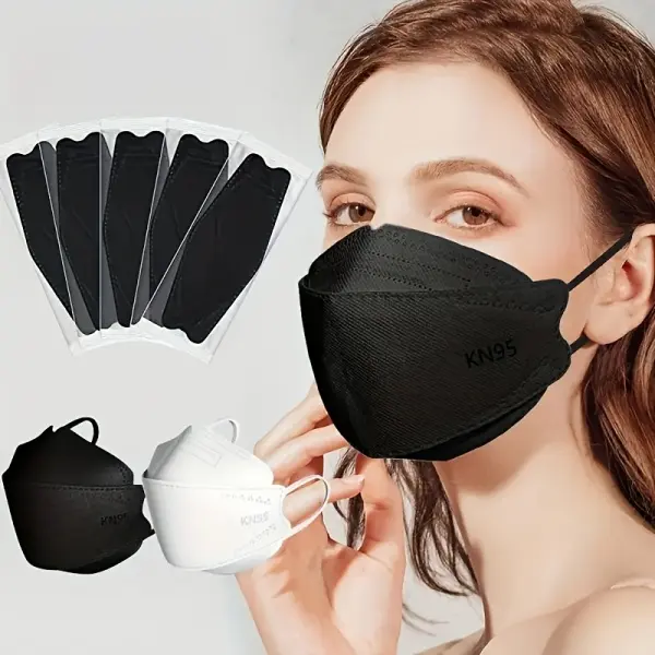 GTT Classic KN95 Dust Cover Masks, 100-Piece Pack, 5-Layer Lightweight Breathable Design, 95%+ Filtration Efficiency, Suitable for Outdoor Work, Construction Sites