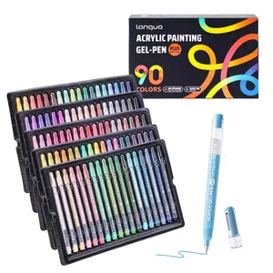 Languo 72 Color Acrylic Gel Pen Set, Quick-Drying 3D Coloring Pens for Artists, Ideal for DIY Crafts, Drawing, and Adult Coloring, DIY Painting Supplies, Student Painting Supplies, Coloring Materials Set