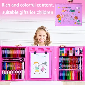 Teeny Baby 208pcs Super Large Art Set, Colorful Art Supplies for Kids, Perfect Gift for Children, Creative Art Kit for Kids, Coloring Supplies