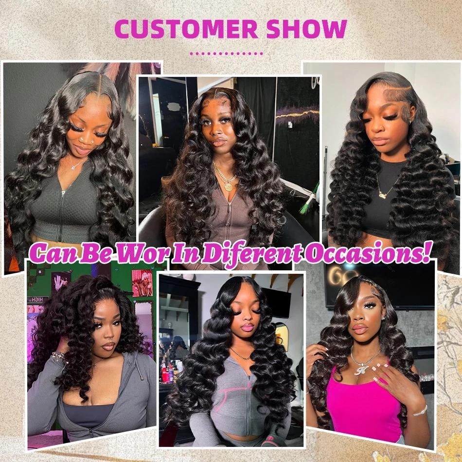 Odbe Hair 12A Loose Deep Wave Bundles Brazilian Virgin Human Hair Extensions 30 Inch Natural Black Virgin Hair Unprocessed Human Hair For Women