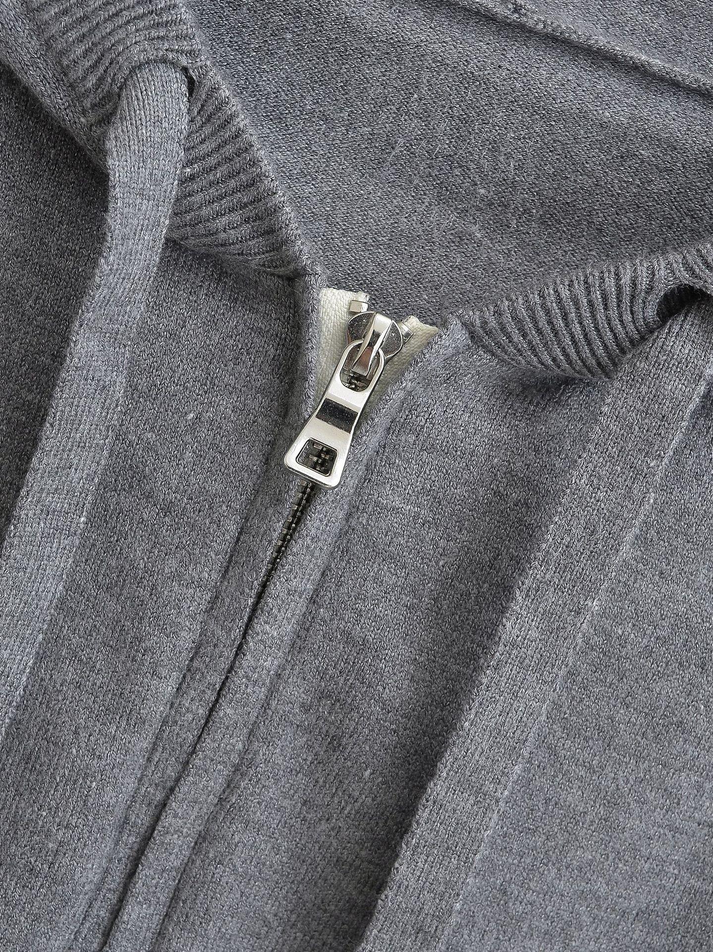 Hooded zipper sweater