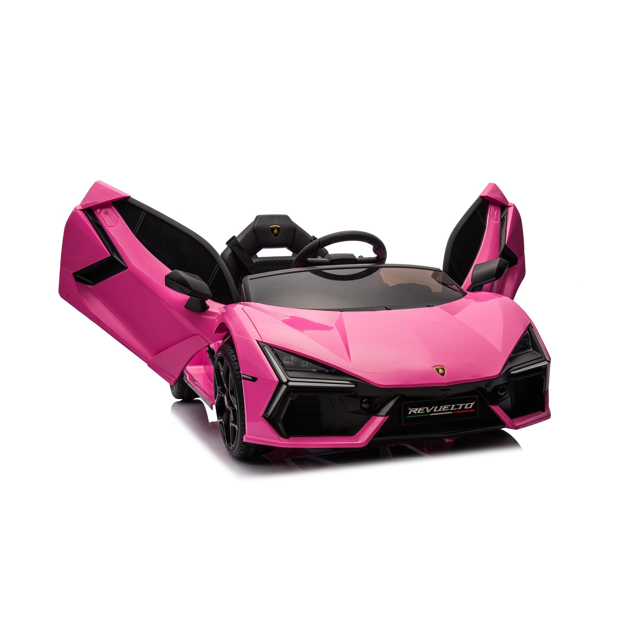 12V Ride On Car for Kids,Electric Vehicle, Battery Powered Sports Car Toy for Boys & Girls,with Bluetooth,USB,Music,Remote Control,Headlight,Pink