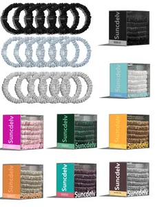 6pcs 100% Pure Mulberry Silk Scrunchies for Women, Gentle Hair Ties to Prevent Breakage and Frizz, Stylish & Durable Hair Accessories