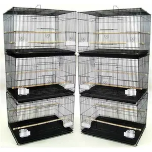 YML  Lot of Six Small Bird Breeding Cages in Black
