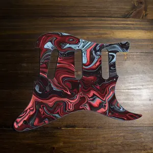 Strat pickguard. The Black Rock