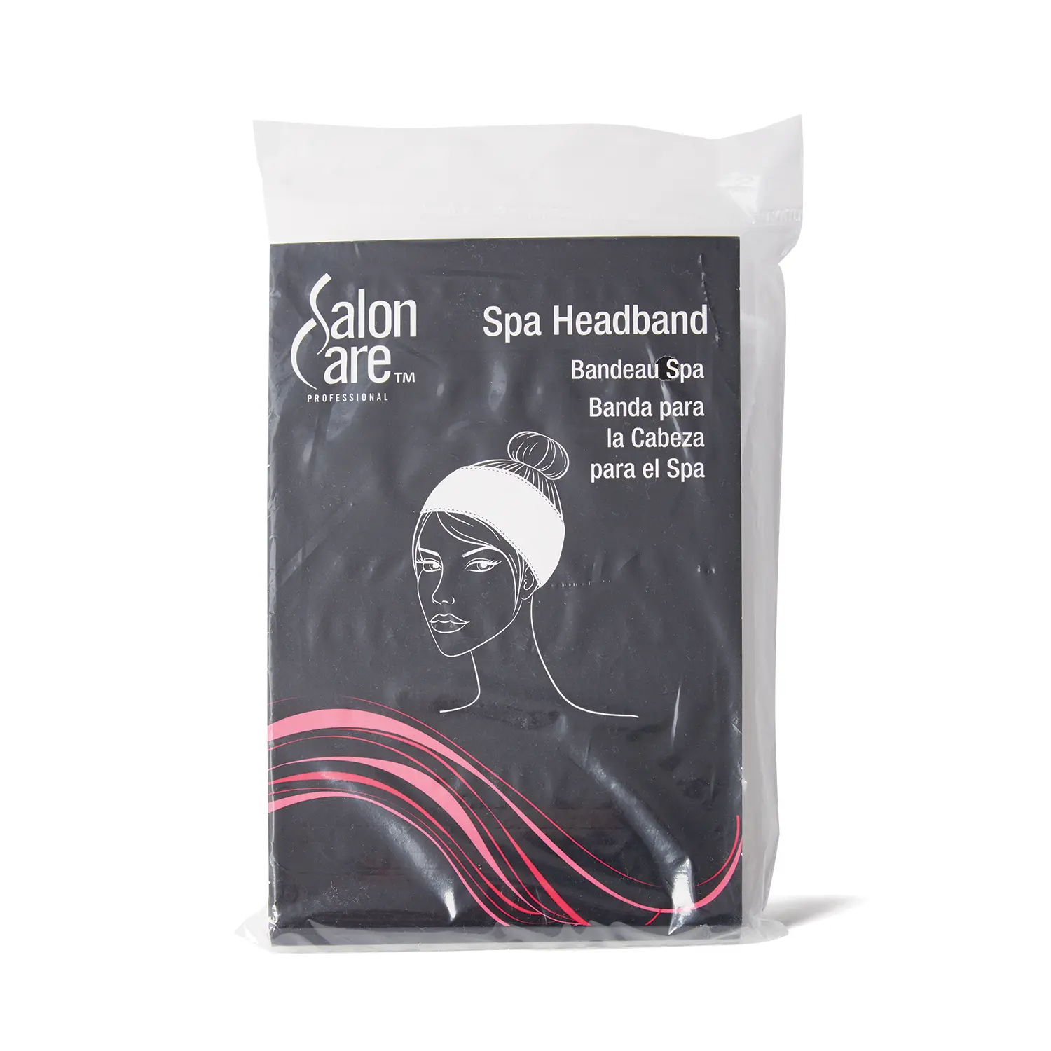 Salon Care White Cotton Spa Headband - Spa Care, Machine Washable, Ideal for Hair Styling