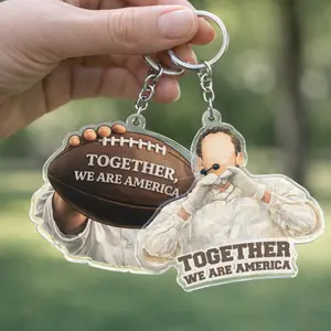 American Football Keychain, Show Keychain, Together We Are America Acrylic Keychain