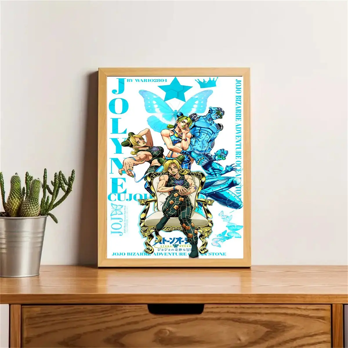 Jojo's Bizarre Adventure Wall Art Hanging Canvas, Unframed Decor for Living Room Bedroom Office, Vibrant Adventure Theme Cartoon Poster