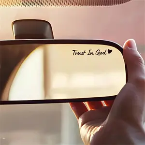 Trust in God Letter Car Mirror Sticker, Car Mirror Decal, Cute Vinyl Decal, Christian Car Mirror Decal, Religious Car Accessories, Decal For Cars