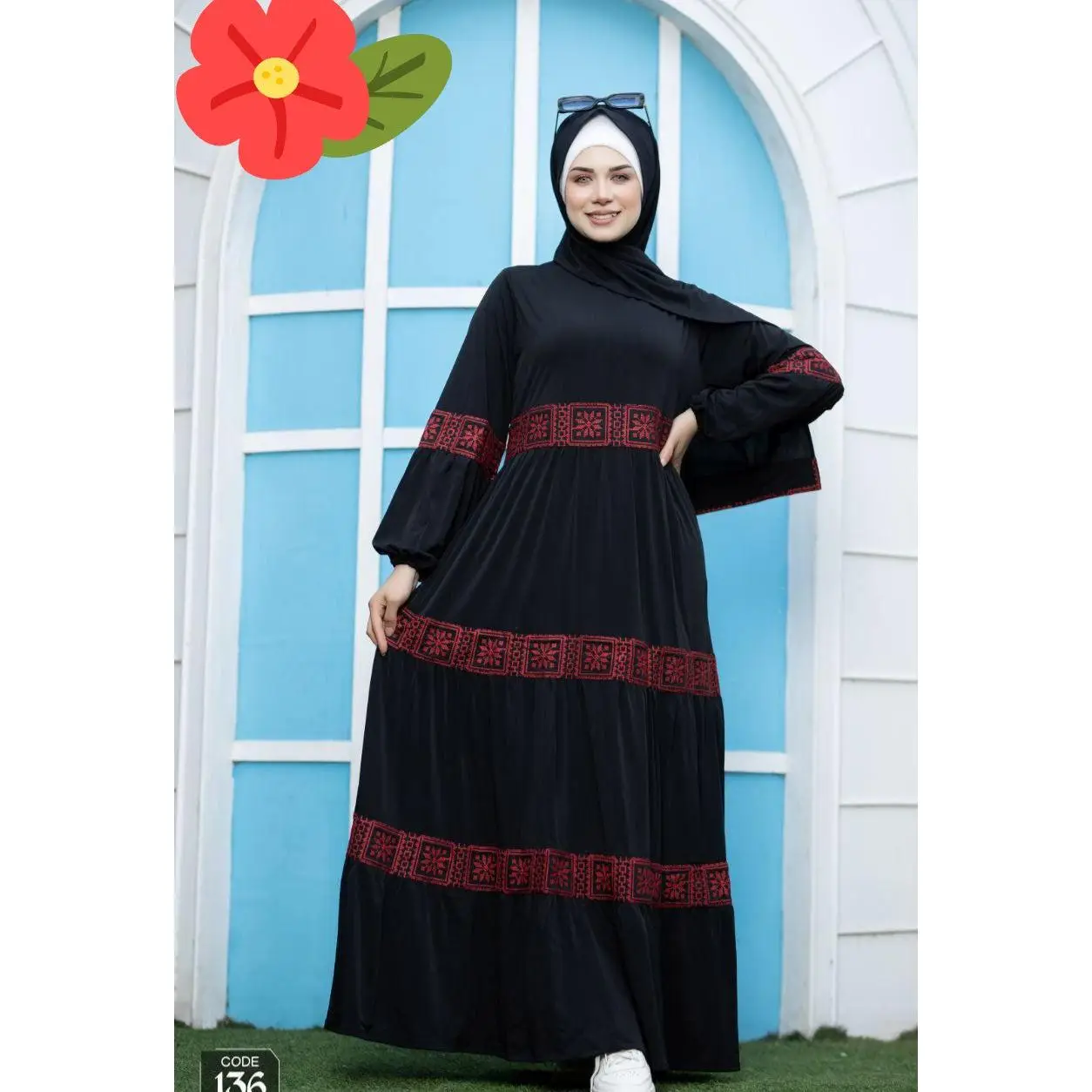 Ruby Elegance Prayer Dress