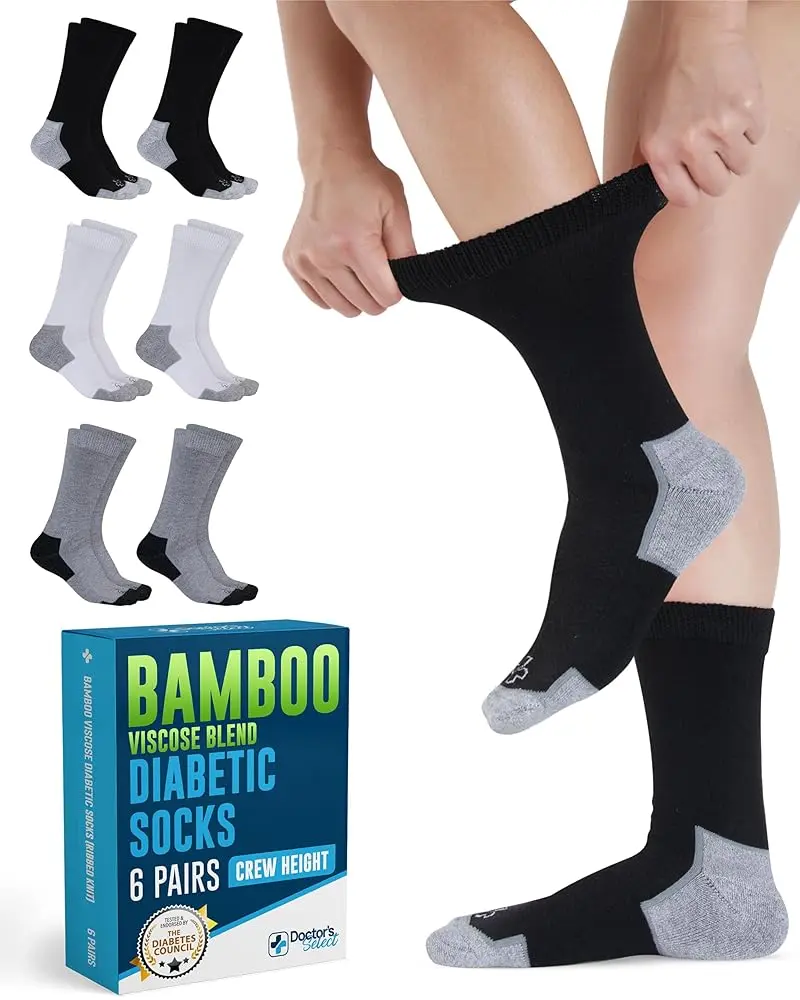 Black/White/Gray (With Accents) - 6 Pairs