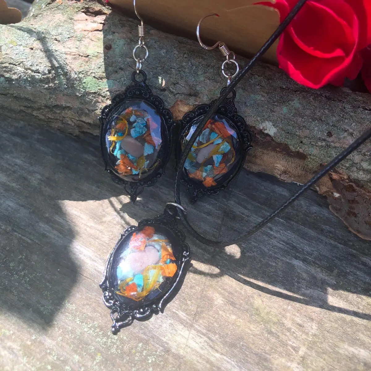 Necklace and Earrings Set for Calming Anxiety and Mood Swings - Zen Collection