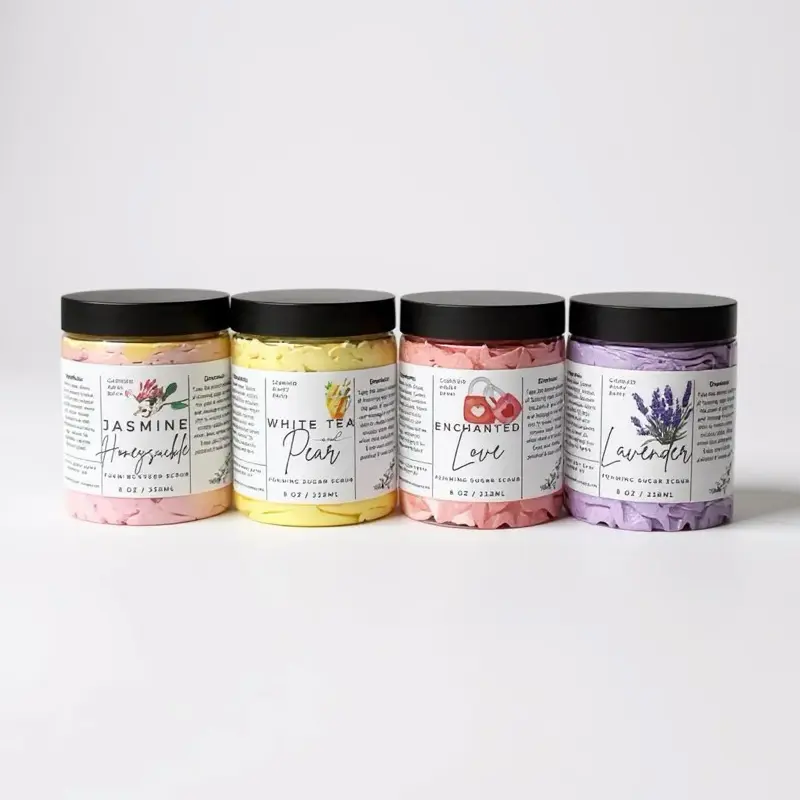 Whipped Foaming Sugar Scrub – 8 oz | Gentle Exfoliating Body Scrub for Soft, Glowing Skin