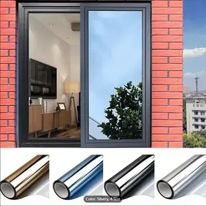 1pcs 19.68*118.11in, Window Glass Heat Insulation Film One-way Perspective Glass Window Film, Sunscreen Film, Blackout Window Adhesive Film, For Hotel/Restaurant/Office/classroom&stores
