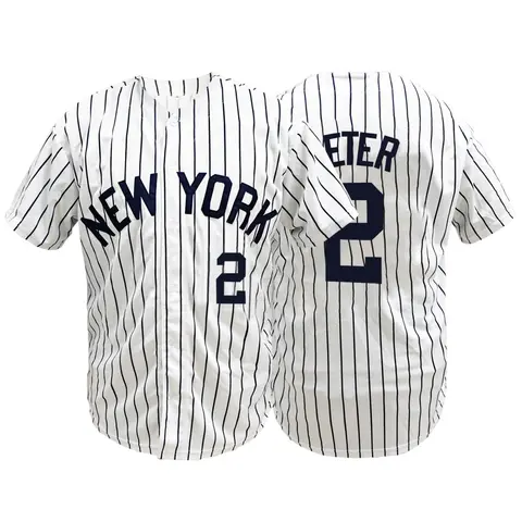 Men's #2 Retro Baseball Jersey, Sports Jersey, Sporty Jersey, Breathable V‑neck Short Sleeve Uniform for Training & Competition, Embroidered Design, Athletic Activewear, Baseball Shirt