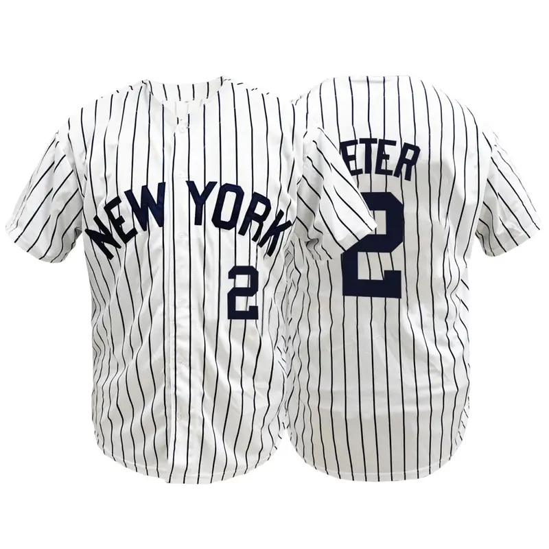 Men's #2 Retro Baseball Jersey, Sports Jersey, Sporty Jersey, Breathable V‑neck Short Sleeve Uniform for Training & Competition, Embroidered Design, Athletic Activewear, Baseball Shirt