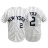 Men's #2 Retro Baseball Jersey, Sports Jersey, Sporty Jersey, Breathable V‑neck Short Sleeve Uniform for Training & Competition, Embroidered Design, Athletic Activewear, Baseball Shirt