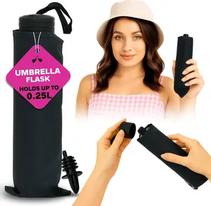 Discreet Umbrella Design Beverage Bottle - 22cm Portable Liquid Dispenser - Covert Drink Container for Festivals & Events