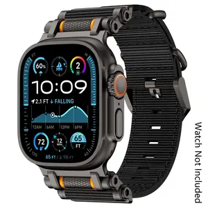 Nylon Sport Band Smartwatch Strap Smart Watch Accessories for Apple Watch Ultra 3/2/1 -Military-Grade Durable & Sweatproof withStainless Steel Connector- Fits Series 11-3/SE(42mm/44mm/45mm/46mm/49mm) -  (Watch Not Included)