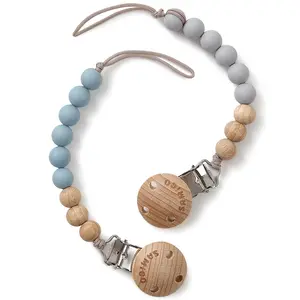 Pacifier Clips for Baby Boys Pacifier Holders Silicone Paci Binky Clips - 2 Pack