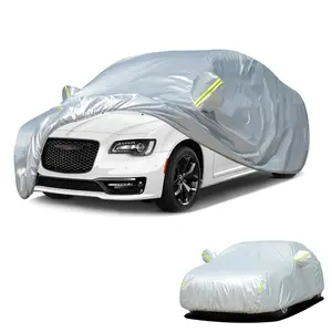 Car Cover, Sun Protect Heat Insulation Dustproof Scratch Prevention Full Body Cover with Reflective Warning Strip, Suitable for Chrysler 300 2005-2023