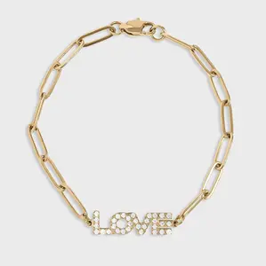 Paperclip "Love" Charm Bracelet