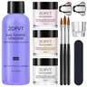 Acrylic Nail Art Manicure Kit, 10 g Nude Clear Transparent Powder, 75 ml Acrylic Liquid, Carving Brush Set, Home DIY Extension Tool, Nail Art Tools, Nail Art Kits