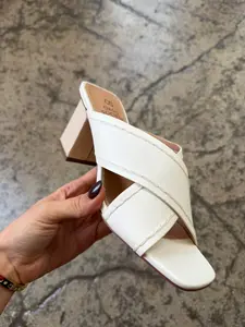 Jade Cross Strap Wooden Heel
