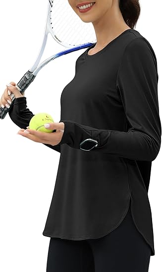 KevaMolly Workout Tops for Women Long Sleeve UPF 50+ UV Protection Sun Shirt Lightweight Quick Dry Rash Guard Hiking Shirts