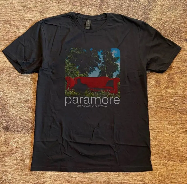 Paramore Band Graphic T-Shirt | Black Rock Music Merch Retro Lyric Silhouette Tee Cotton