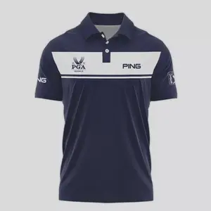 2024 PGA Championship Golf Polo Shirt - Dark Blue White Unisex Gift Ping Sports Apparel