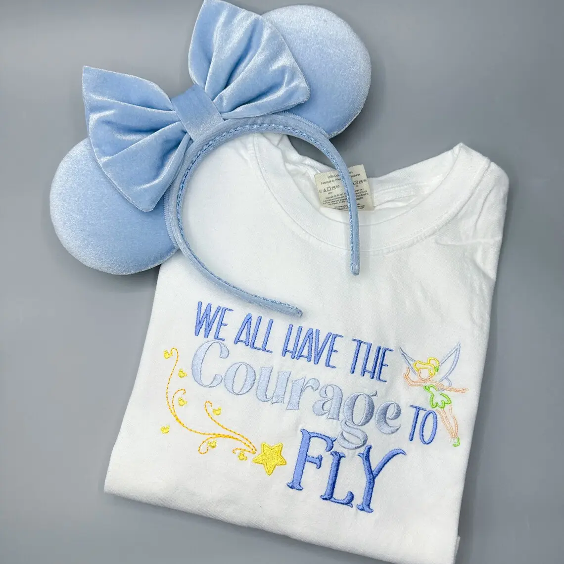 We All Have Courage Tinker Bell Embroidered Sweatshirt , Fireworks Embroidered Crewneck, Tinkerbell