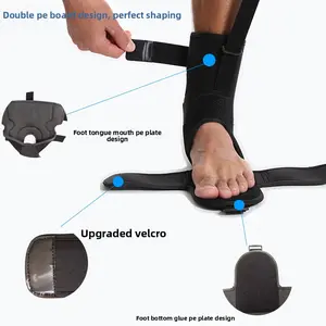 Foot Sagging Orthosis, Double PE Plate Plantar Splint Rehabilitation Fixed Foot Brace Ankle Foot Support Healthcare Tool