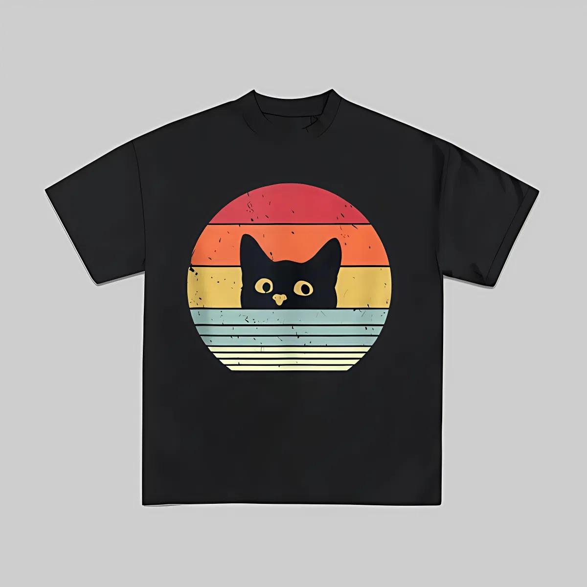Retro Cat Workout Youth shirt – Sleeveless Racerback Shirt, Funny Vintage Gym Top, Made in USA