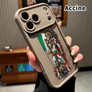 Phone Case for iPhone 17 Pro Max 16 Plus 15 14 13 12 11 Air E Aztec - Skull - Patriot Pocket-Friendly Shockproof Silicone Protective Softcase