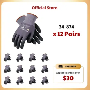 24 Pairs MaxiFlex Gloves Nitrile Micro-Foam Grip Palm & Fingers for Excellent Grip and Abrasion Resistance - Ideal for Cleaning and Hand Protection